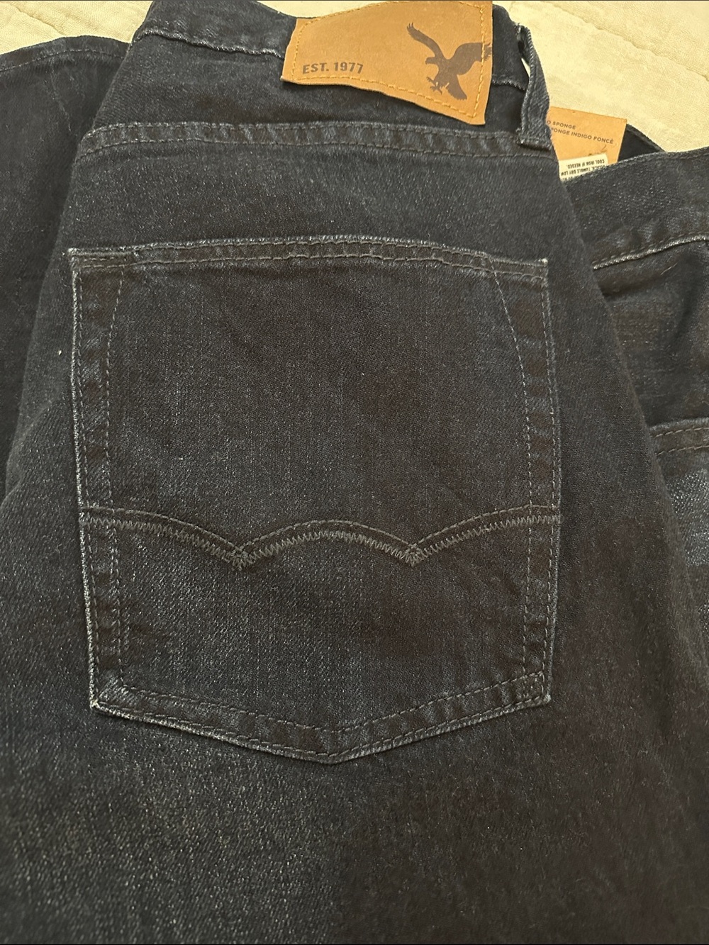 NWT American Eagle Outfitters 33x30 Men's Dark Indigo Blue Slim Straight School